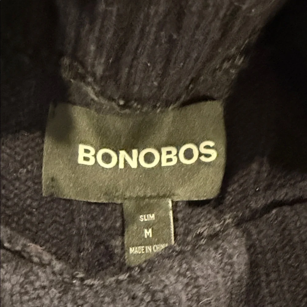 Bonobos Navy Cable Knit Turtleneck Sweater